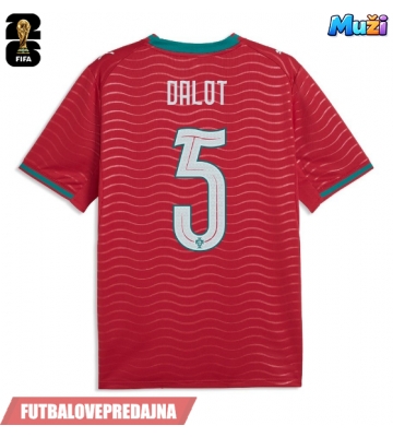 Lacne Muži Futbalové dres Portugalsko Diogo Dalot #5 MS 2026 Krátky Rukáv - Domáci